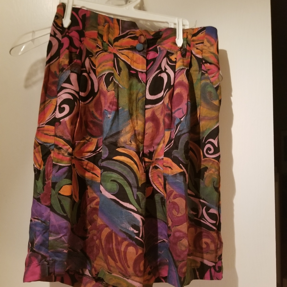 La Belle Floral Long Shorts with Pockets